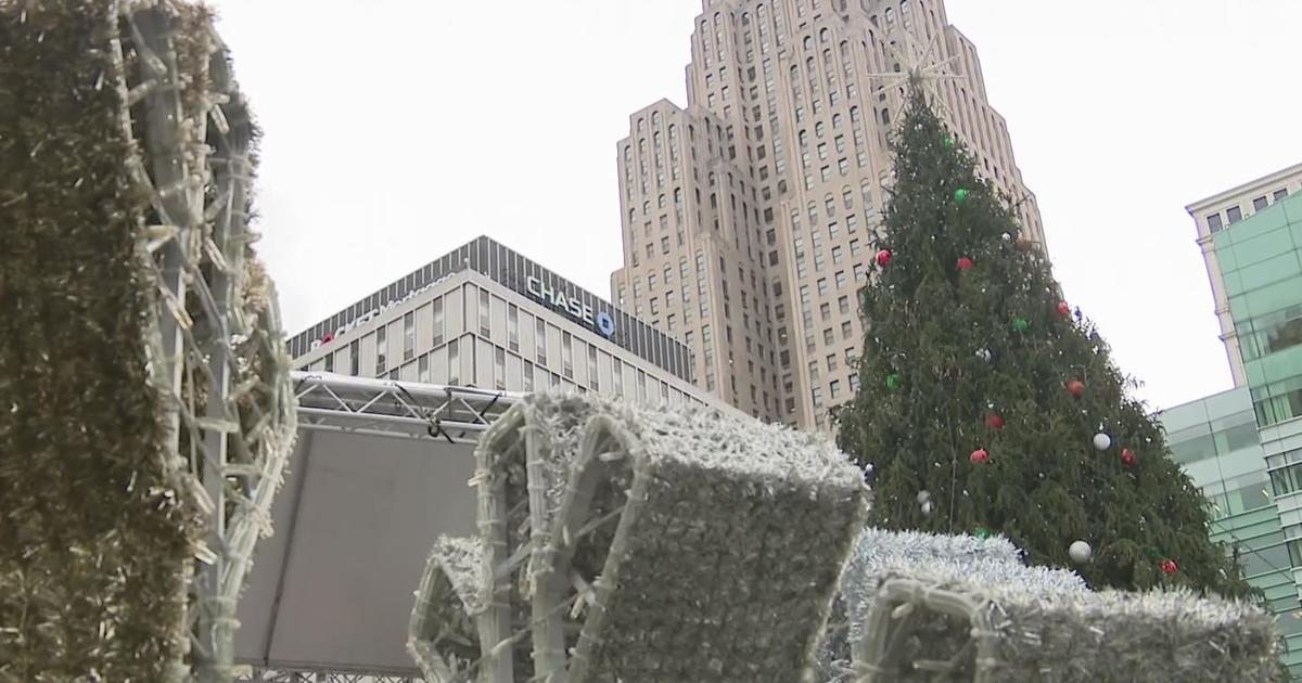 Downtown Detroit is putting the finishing touches on its Christmas tree lighting ceremony