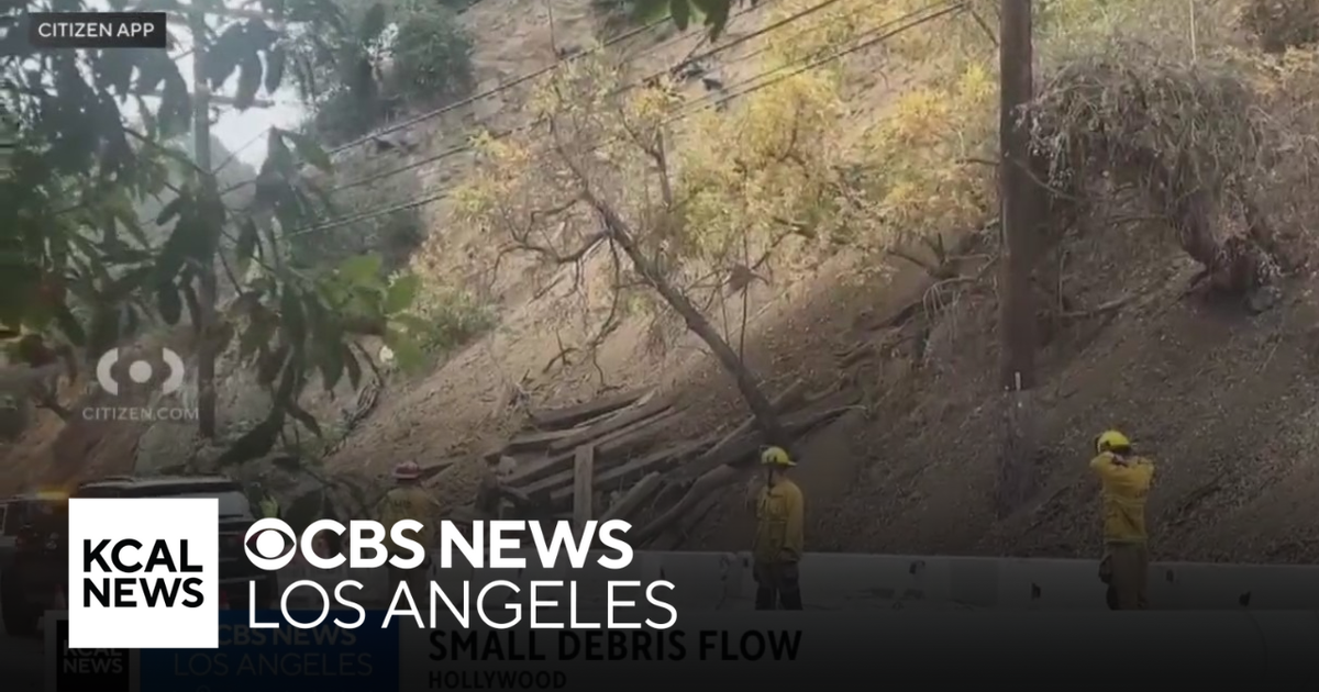 Small debris flow closes part of Laurel Canyon Boulevard in Hollywood