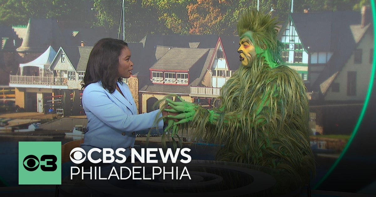 The Grinch visits CBS News Philadelphia to plug 