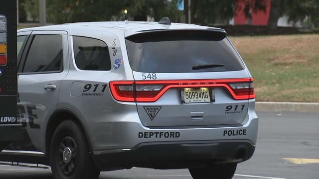 A Deptford Police vehicle is seen in a parking lot 