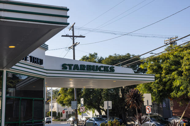 A Starbucks in Hollywood on Highland where workers held a vote for a union 