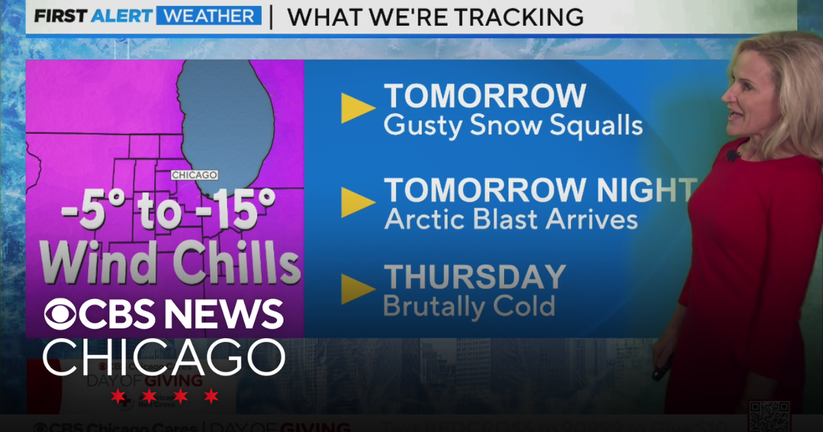 Snow squalls coming to Chicago Wednesday, arctic blast follows - CBS ...