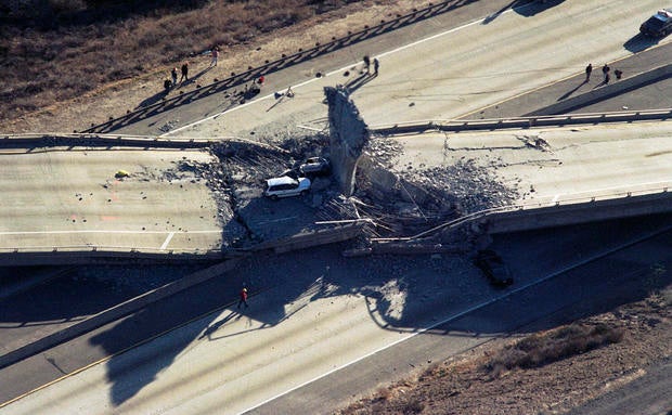 Damaged Highways After Northridge Earthquake 