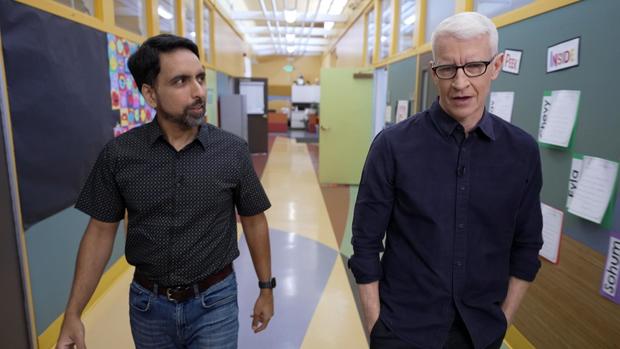 Sal Khan and Anderson Cooper 