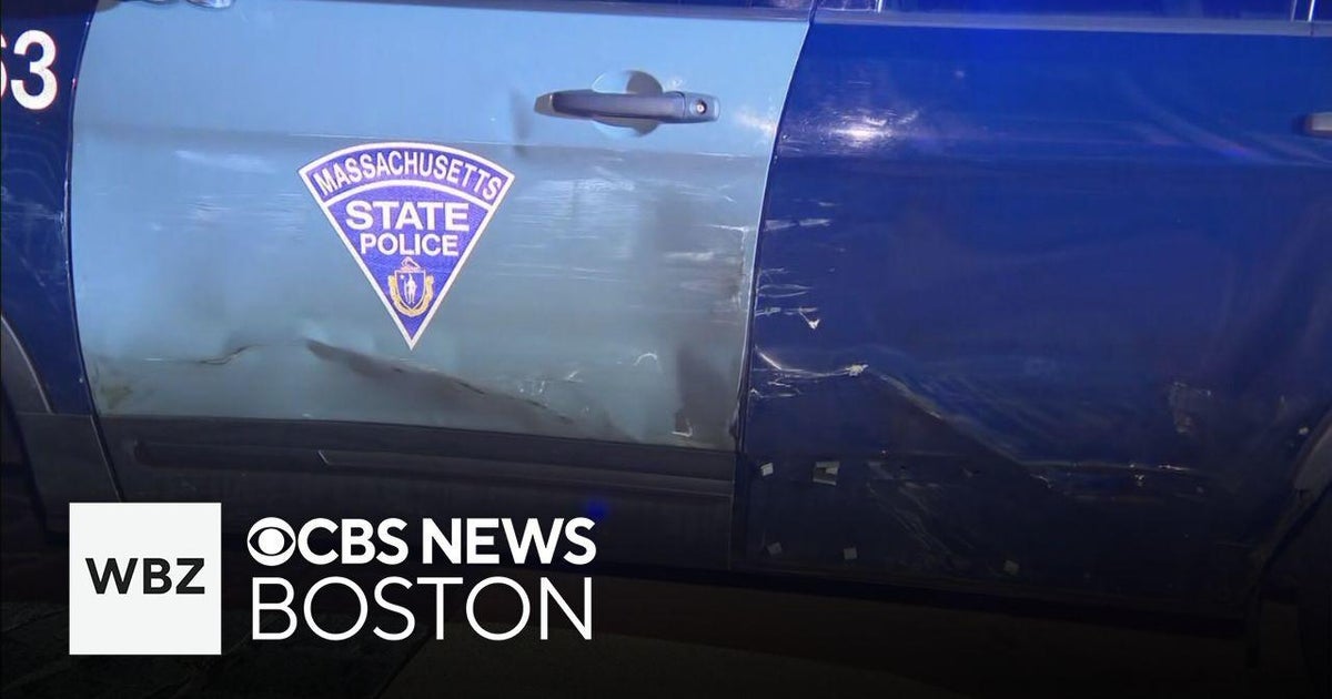 Man wanted for ramming car into trooper's cruiser in Boston - CBS Boston