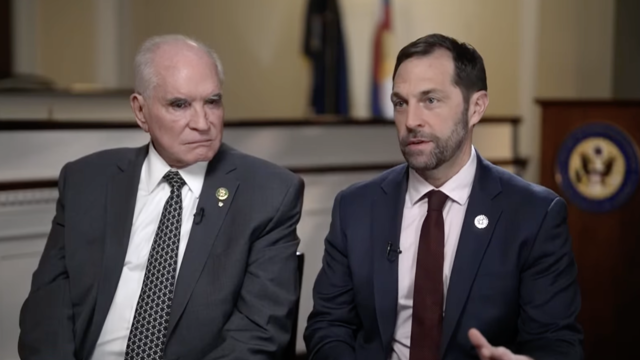 Reps. Mike Kelly and Jason Crow on "Face the Nation with Margaret Brennan." 