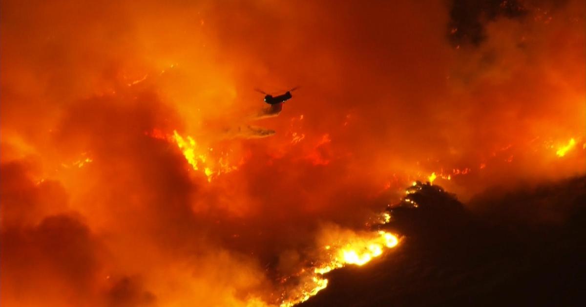 Explosive brush fire forces evacuations in southern California