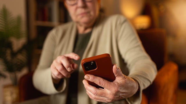 Senior lady with smartphone 