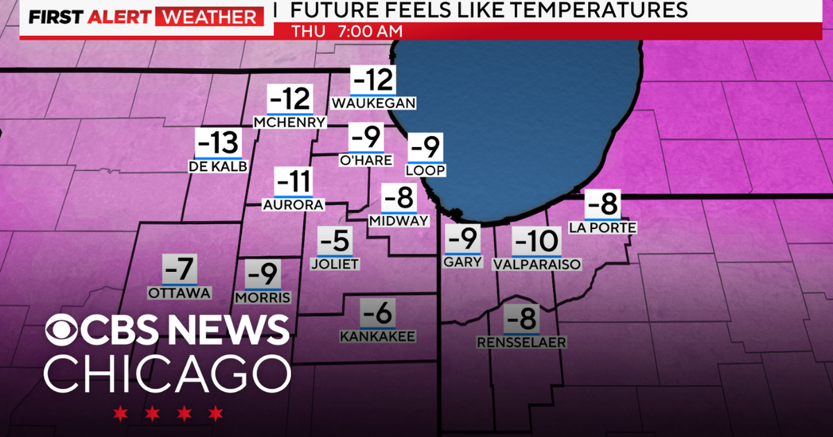 Dangerous wind chills in Chicago on Thursday - CBS Chicago