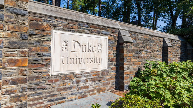 Duke University entrance and sign in Durham, NC 