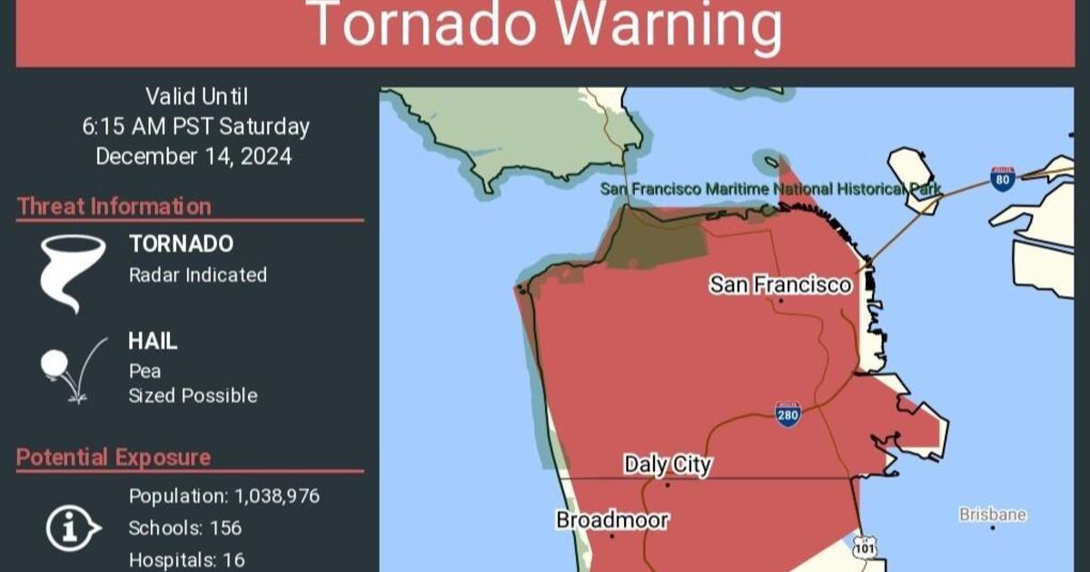 Tornado warning shocks San Francisco residents during severe storm