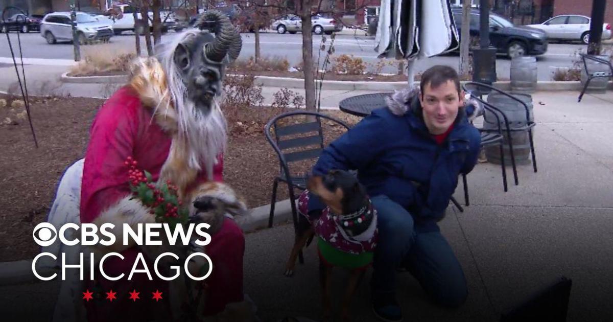 Chicago pets pose with Krampus in West Lakeview