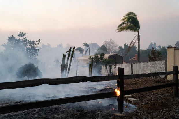 California Wildfire Risks Grow With Strong Winds 