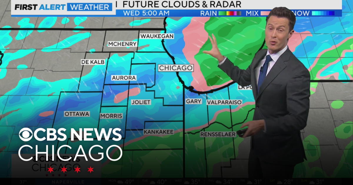 Look for snow in the Chicago area on Wednesday morning - CBS Chicago