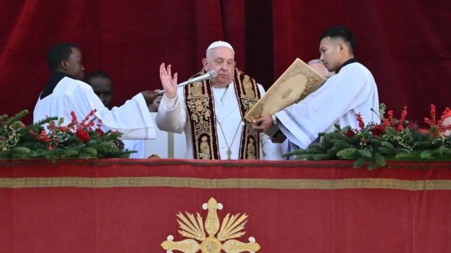 Pope Francis gives Christmas blessing at the Vatican 