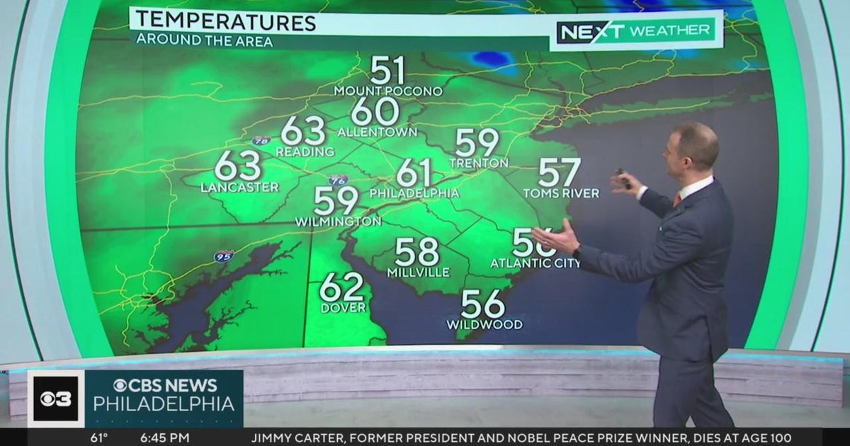 Mild temps Monday in Philadelphia, tracking possible rain on New Year's ...