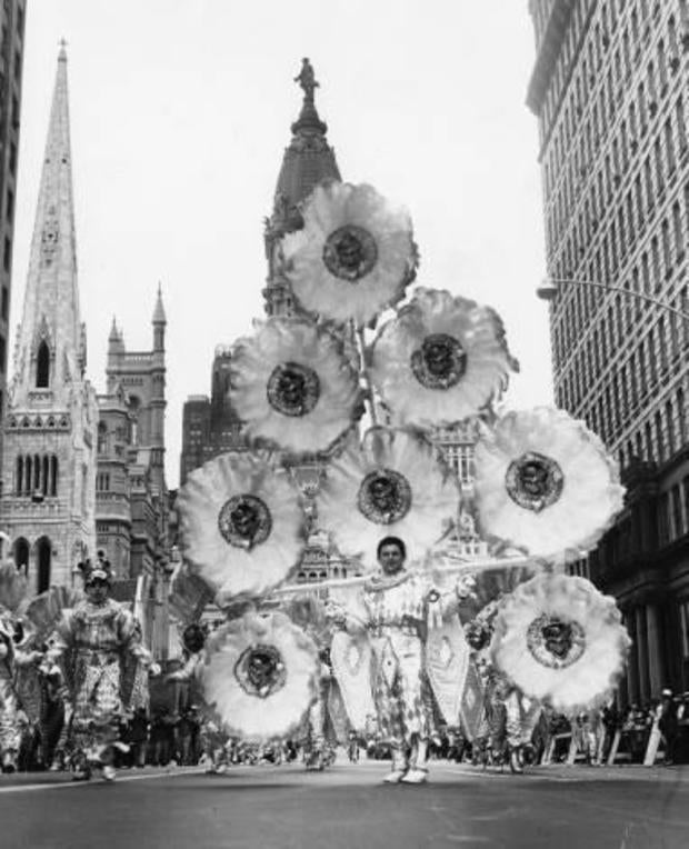 James Wolfinger Jr.'s great-grandfather, John Lucas, marches in the parade in front of City Hall in this black-and-white image from 1969. 