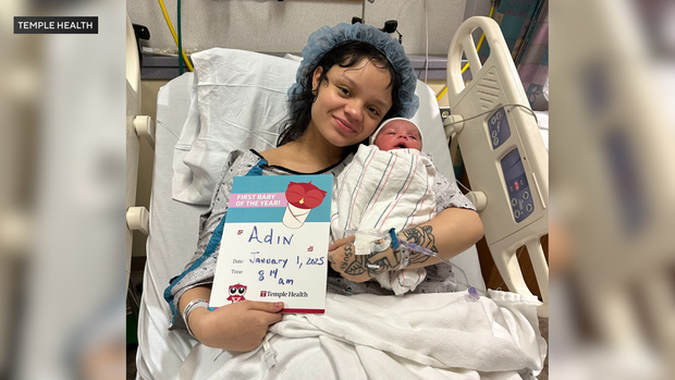 Adin Jimenez, born at Temple University Hospital on New Year's Day 