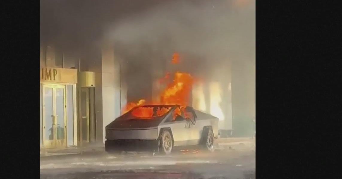 Tesla Cybertruck explosion outside Trump Hotel in Las Vegas ...