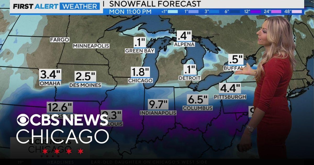 Light snow expected Sunday night in Chicago area - CBS Chicago