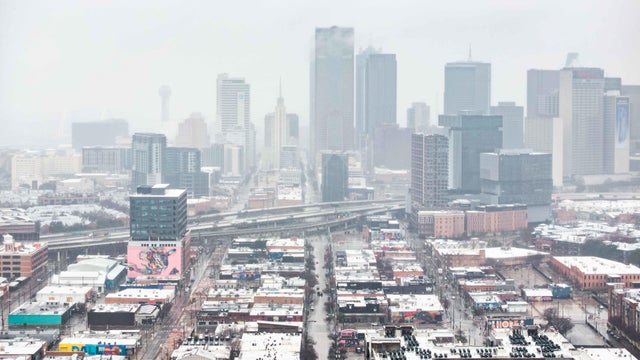 Winter Storm Brings Rare Snow And Ice To Dallas Area In Texas 