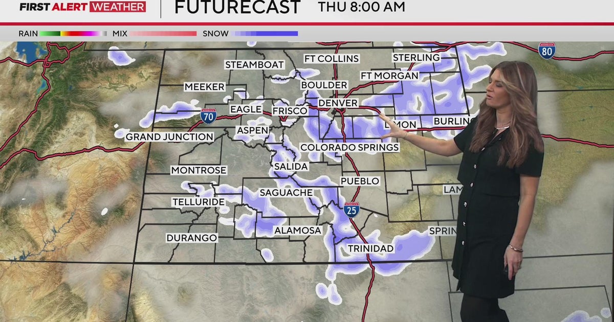 Cold and blustery with light snow for Denver metro area Thursday - CBS ...