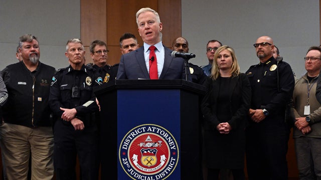 New 23rd Judicial District Attorney George Brauchler holds press conference.