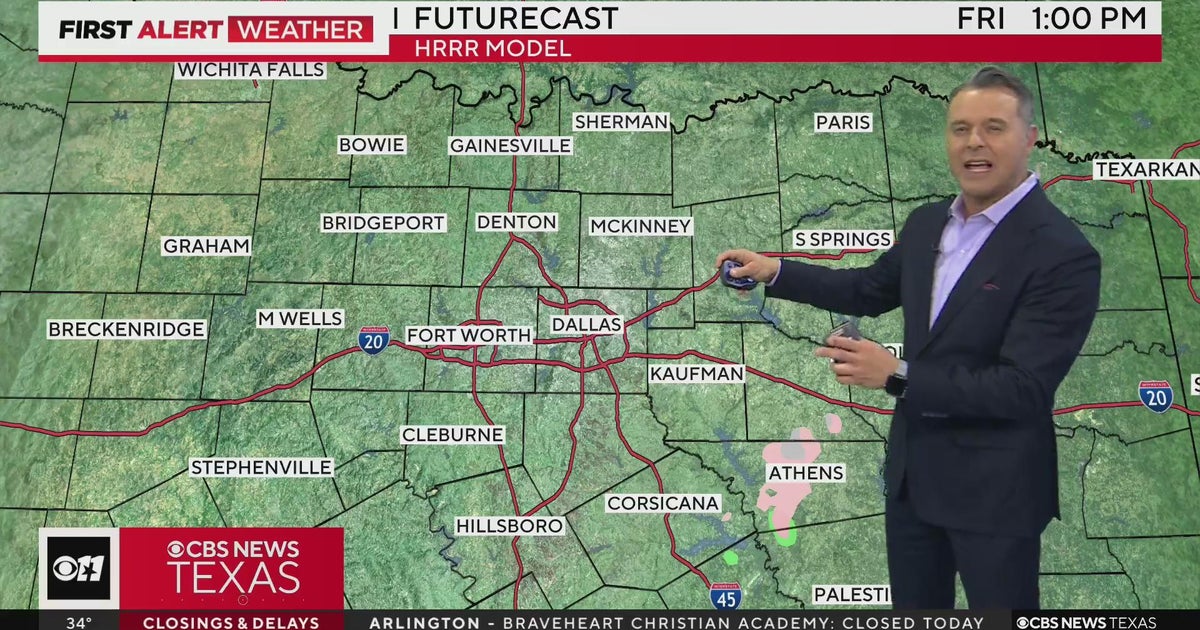 North Texas radar clearing, some snow to melt Friday afternoon - CBS Texas