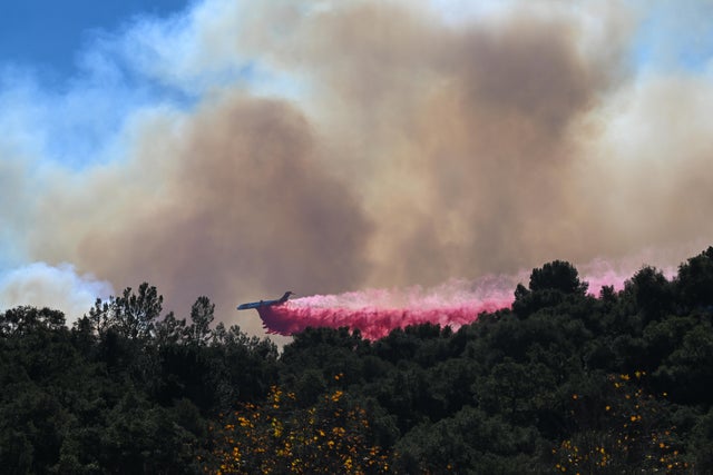 Palisades fire in California 