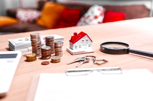 Home savings, Selling home, Money and house, Business and finance concept