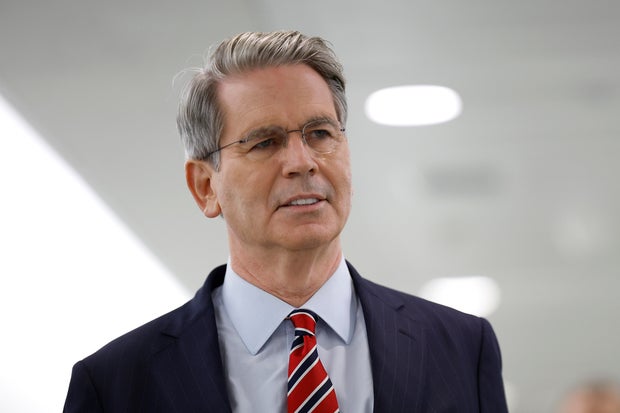 Scott Bessent arrives for a meeting on Capitol Hill on Dec. 10, 2024.