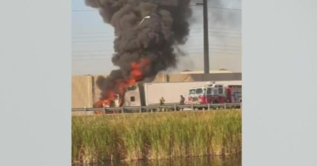 One dead in fiery tractor-trailer crash on Turnpike in Miami Gardens