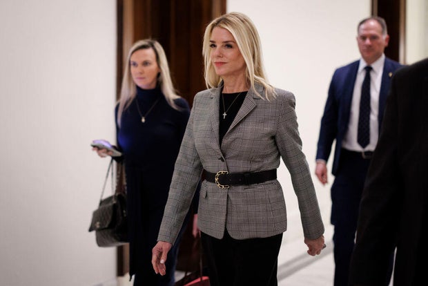 Pam Bondi on Capitol Hill on Tuesday, Dec. 17, 2024.