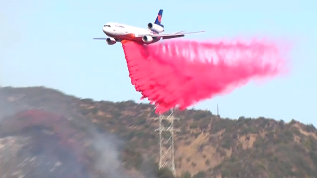 Palisades fire in California