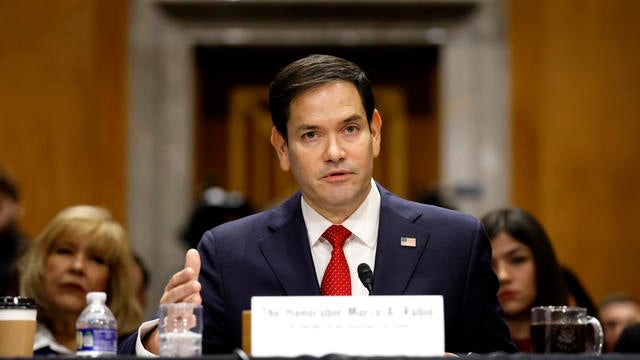 Secretary of State nominee Marco Rubio testifies during his Senate Foreign Relations confirmation hearing at Dirksen Senate Office Building on January 15, 2025 in Washington, DC. 