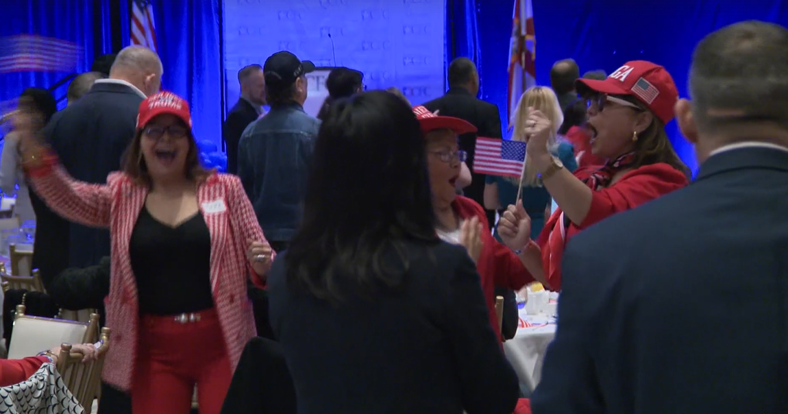 Economic concerns take center stage at Trump watch party in Doral Economic concerns take center stage at Trump watch party in Doral