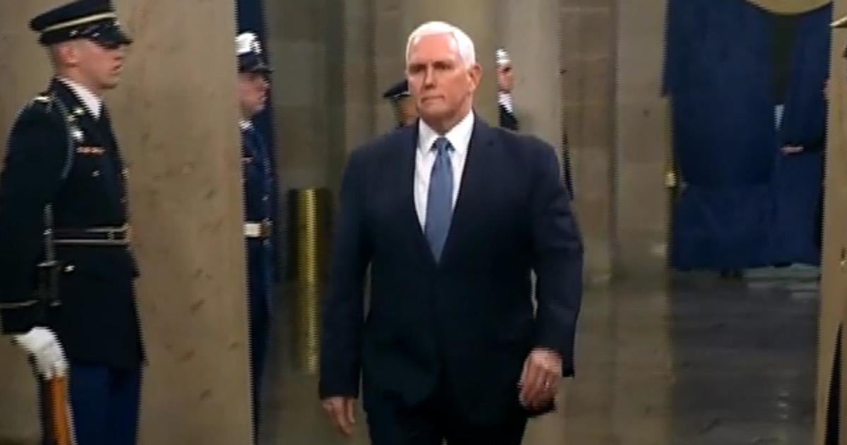 Mike Pence arrives at Capitol before Trump inauguration