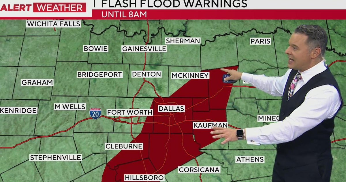 Flash flood warning in effect for parts of North Texas Thursday morning