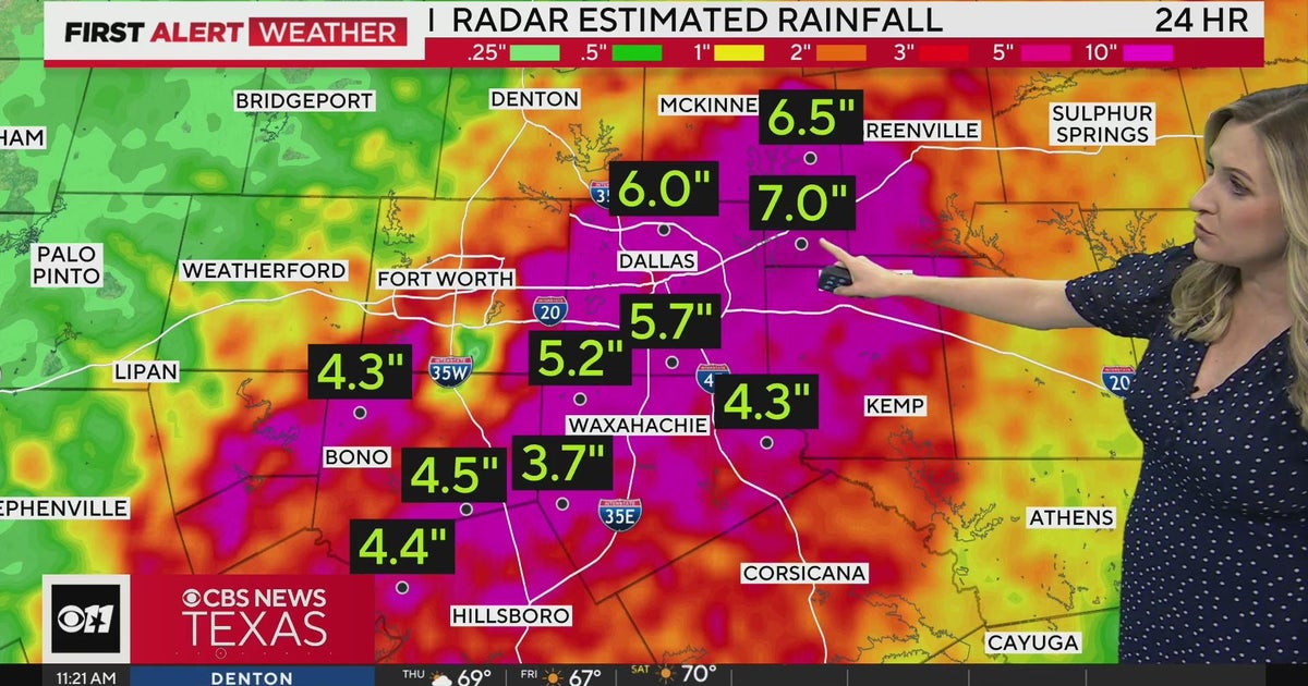 Storms move out of North Texas after record rainfall - CBS Texas