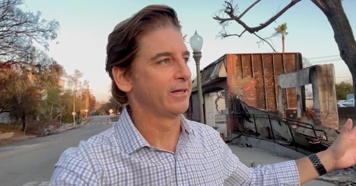 CBS News' Carter Evans returns to his scorched neighborhood burned by L.A. wildfires