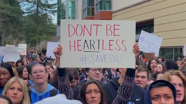 Sonoma State town hall protest 