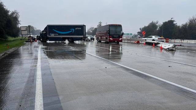 Amazon Truck Crash Highway 50 Sacramento 