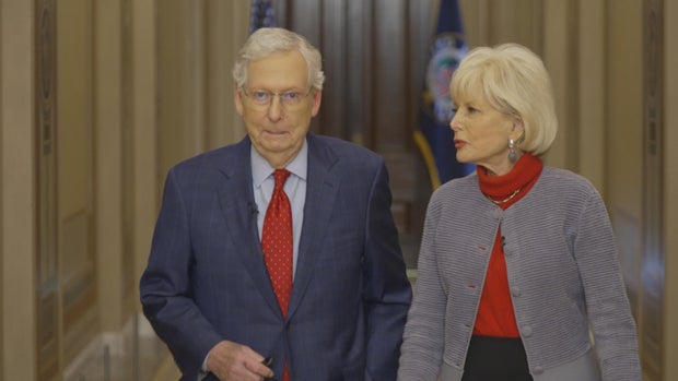 Sen. Mitch McConnell and Lesley Stahl 
