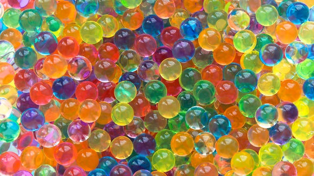 hydrogel beads, close-up of orbeez 