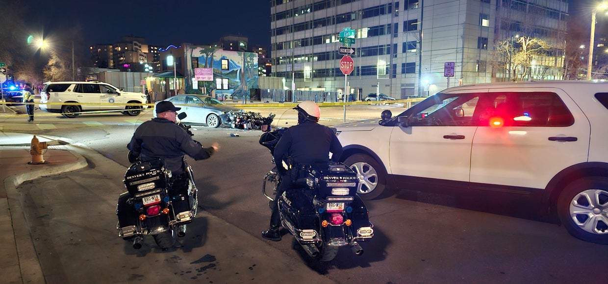 Denver police officer seriously injured in motorcycle crash - CBS Colorado