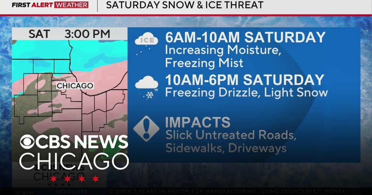 Icy glaze could make for treacherous travel in Chicago on Saturday ...