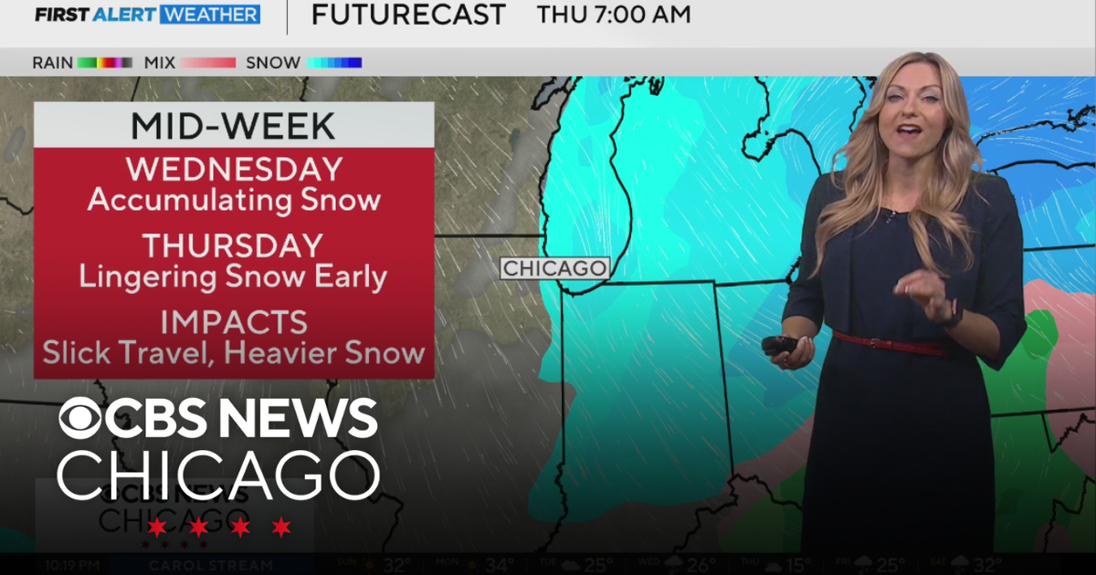 Get ready for accumulating snow this week in Chicago - CBS Chicago