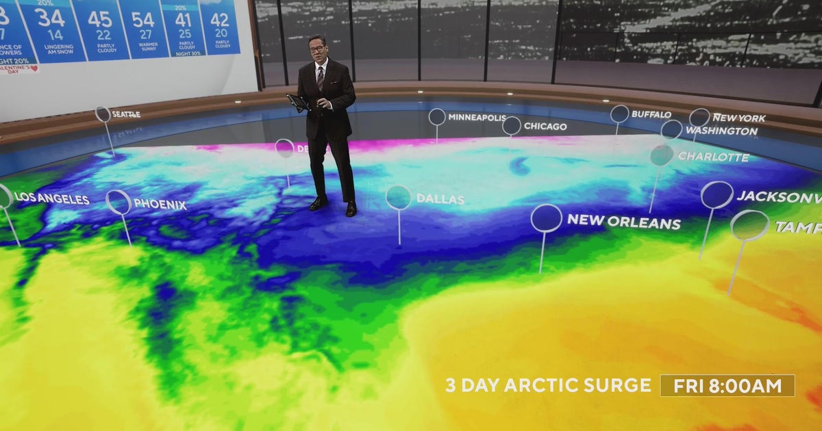 Triple First Alert Weather Days for Arctic cold and snow combo - CBS ...