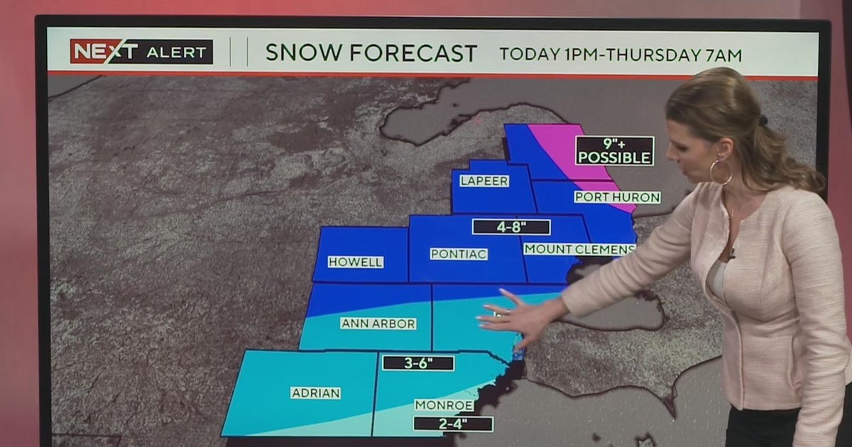 The latest look at when snow is expected to hit Southeast Michigan this ...