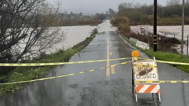 Paulsen Road flooding, Interlaken, Santa Cruz County 